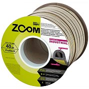 Уплотнитель "ZOOM Industrial" D-профиль белый 14*12 мм